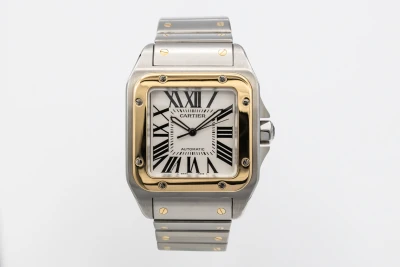 Cartier Santos 100 XL 38mm Steel & 18ct Yellow Gold W200728G 2010