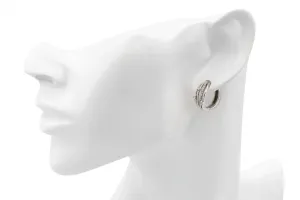 18ct White Gold Diamond Hoop Earring 0.35ct 10g