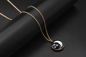 Rose Céleste Medallion Necklace Yellow & White Gold, Diamond