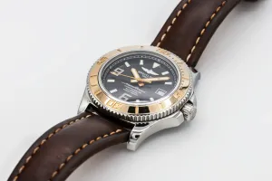 Breitling Superocean 44 Steel & 18ct Rose Gold Brown Leather C17391 Circa 2013