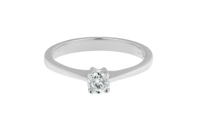 18ct White Gold Diamond Engagement Ring 0.20ct