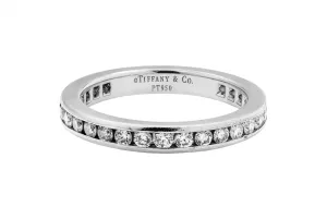 Tiffany & Co. Platinum Diamond Eternity Ring 0.34cts