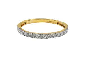 14ct Yellow Gold Micro Pave Diamond Eternity Ring 0.35ct