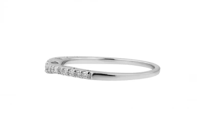 14ct White Gold Micro Pave Diamond Eternity Ring 0.10ct