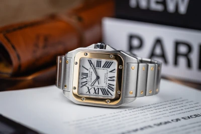 Cartier Santos 100 XL 38mm Steel & 18ct Yellow Gold W200728G 2010