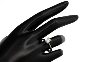 Platinum Emerald Cut Diamond Engagement Ring 1.36ct