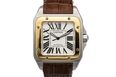 Cartier Santos 100 XL 38mm x 51mm Brown Leather W20077X7/2656 2007