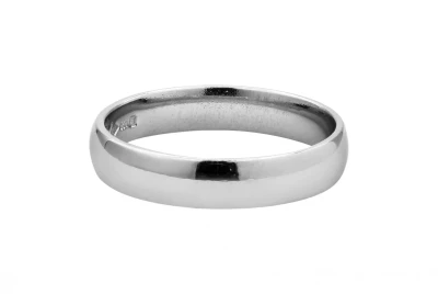 Platinum Wedding Band D-Court 4mm