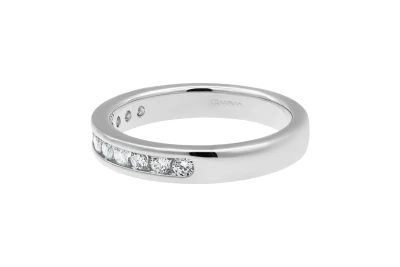 18ct White Gold Channel Set Diamond Ring 0.50ct