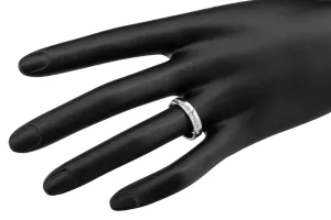 Channel Set Princess Diamond Ring in White Gold 0.75ct