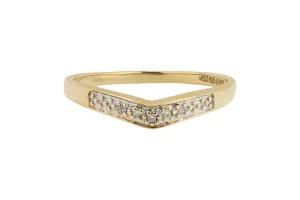 9ct Yellow Gold Diamond Wedding Band 0.05ct