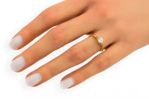 18ct Yellow Gold Diamond Engagement Ring 0.26ct