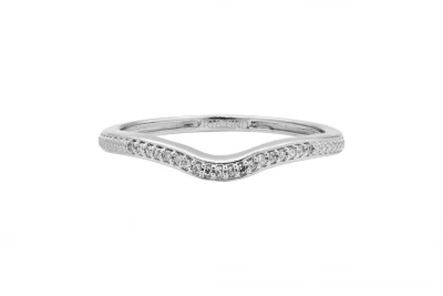 9ct White Gold Diamond Eternity Band Ring 0.10ct