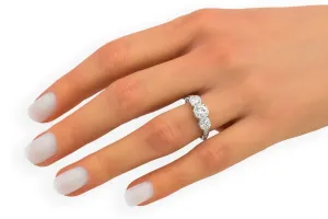 Platinum Trio Diamond Engagement Ring 1.13ct