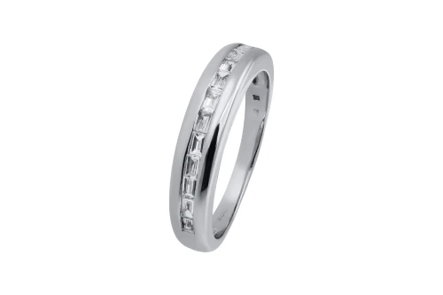 18ct White Gold Baguette Diamond Wedding Band 0.60ct