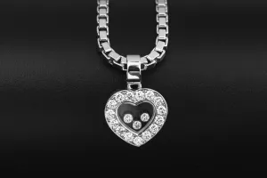 Chopard Happy Diamond Heart Necklace 18ct White Gold 750