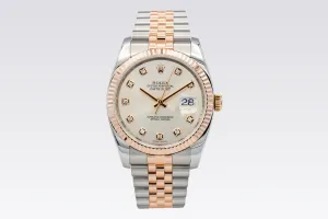 Rolex DateJust 36mm Steel & 18ct Rose Gold Jubilee 116231 2011