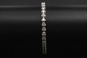 14ct White Gold Diamond Tennis Bracelet 5.47cts