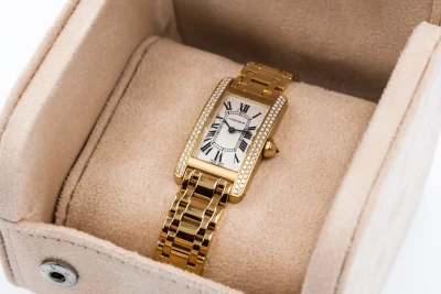 Cartier Tank Americaine 19mm 18ct Yellow Gold WB7012K2 Circa 2000s