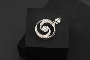Bvlgari Optical Illusion Diamond & Onyx Spinning Pendant 0.95ct