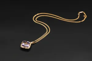 Chopard IMPERIALE 18ct Rose Gold Amethyst Diamond Pendant Necklace 23.3g