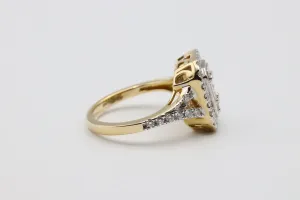 18ct Yellow Gold Diamond Engagement Ring 0.96ct 6.9g