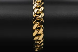 9ct Yellow Gold Cuban Link Bracelet 68.5g