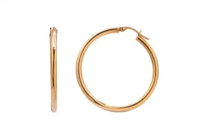 9ct Rose Gold Hoop Earrings 1.8g