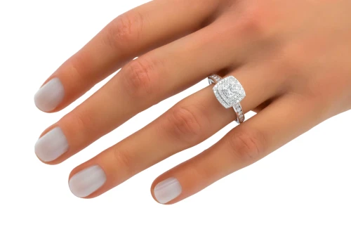 18ct White Gold Engagement Ring 0.75ct 2.8g