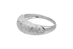 9ct White Gold 0.50ct Diamond Pavé Set Band Ring 3.2g