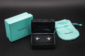 18ct White Gold Tiffany & Co. Elsa Peretti Vintage Diamond Starfish Studs 0.30ct