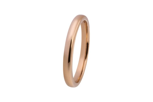 9ct Rose Gold D-Shape Wedding Band 2.45mm