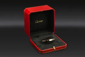 Cartier LOVE Bracelet Open 1 Diamond 18ct White Gold Size 16