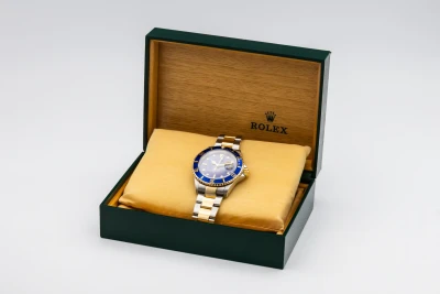 Rolex Submariner 40mm 'Bluesy' Steel & 18ct Yellow Gold Oyster 16613 2002