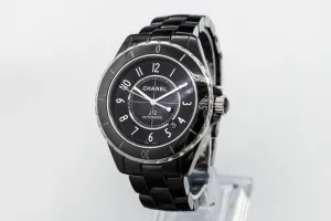 Chanel J12 38mm Black Ceramic Bracelet H0685 Circa 2006