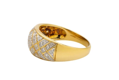 14ct Yellow Gold Mens Diamond Ring 0.50cts