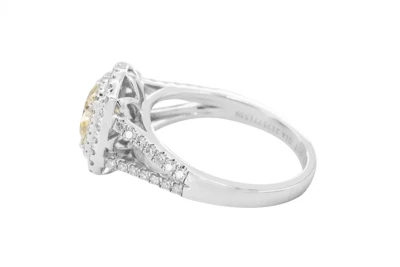 18ct 1.55ct Natural Yellow Diamond Engagement Ring GIA Certified