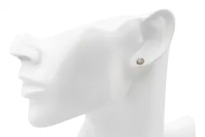 18ct White Gold Halo Diamond Stud Earrings 0.50ct