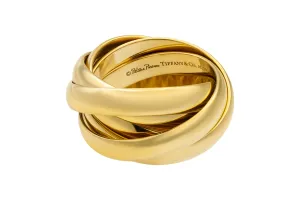 Tiffany & Co. Paloma's Melody  18ct Yellow Gold Ring 5 Band Design