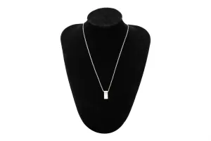 18ct White Gold Necklace & Diamond Pendant 0.04ct