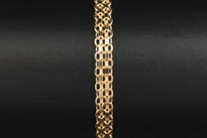 9ct Yellow Gold Bracelet 7.5" 7.4g