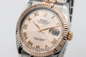 Rolex DateJust 36mm Steel & 18ct Rose Gold Jubilee 116231 2015