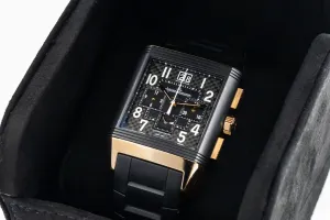 Jaeger-LeCoultre Reverso Squadra Chrono GMT Black Rubber 231.L.50 Circa 2000s