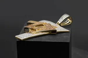 9ct Yellow Gold Cubic Zirconia Pendant