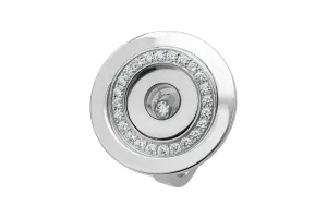 Chopard Happy Spirit White Gold Diamond Pave Ring 0.23ct