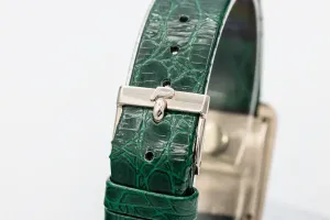 Piaget Protocole 26mm Green Leather White Gold 74101 Circa 1980s