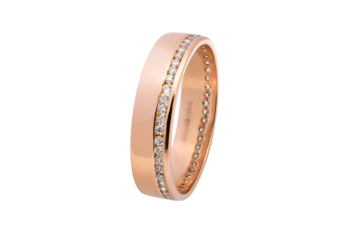 18ct Rose Gold Diamond Wedding Band