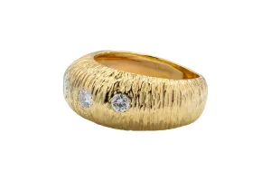 14ct Yellow Gold Four Diamond Ring 0.30ct 4.6g
