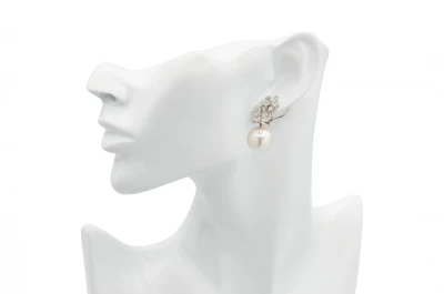 Mikimoto South Sea Pearl & Diamond Earrings 3.44ct