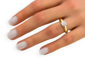 18ct Yellow Gold Princess Cut Diamond Ring 0.30ct